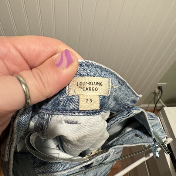 Madewell Low Slung Cargo Jeans Size 23 - Picture 6 of 7